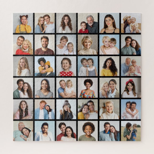Create Your Own 36 Photo Collage Jigsaw Puzzle (Vertical)