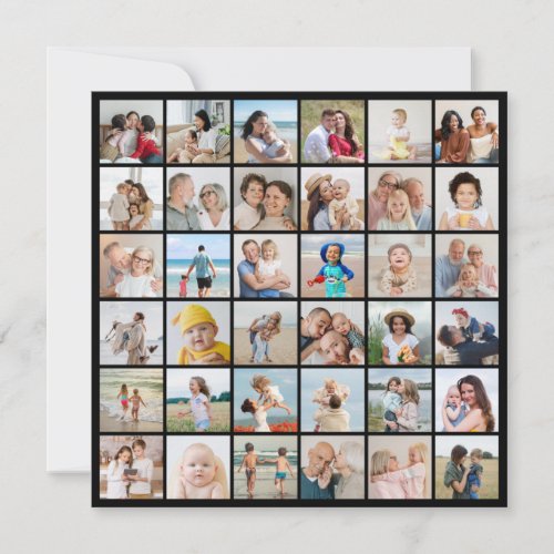 Create Your Own 36 Photo Collage Note Card