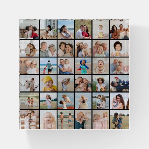 Create Your Own 36 Photo Collage Paperweight