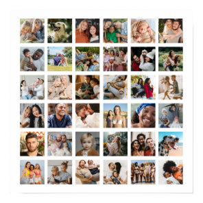 Create Your Own 36 Photo Collage Poster