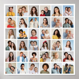Create Your Own 36 Photo Collage Poster