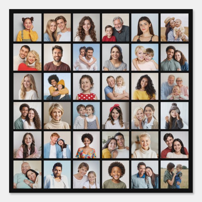 Create Your Own 36 Photo Collage Sign (Front)