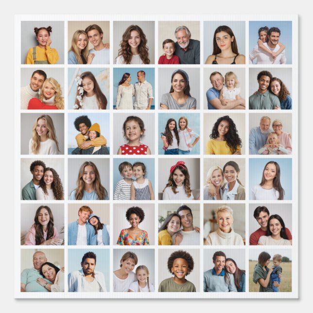Create Your Own 36 Photo Collage Sign (Front)