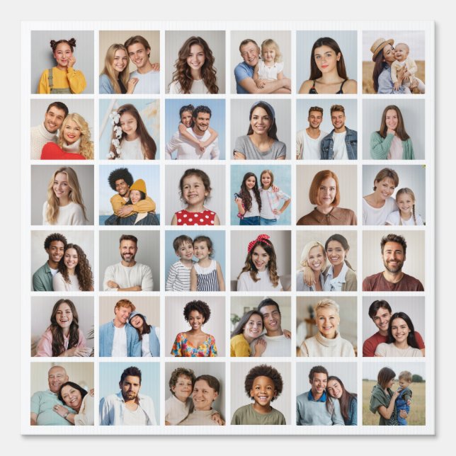 Create Your Own 36 Photo Collage Sign (Front)
