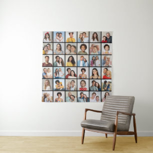 Create Your Own 36 Photo Collage Tapestry