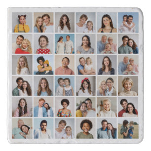 Create Your Own 36 Photo Collage Trivet