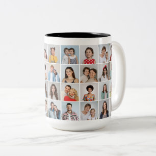 Create Your Own 36 Photo Collage Two-Tone Coffee Mug