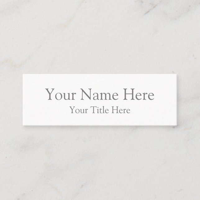 Mini, 3.0" x 1.0" Business Card (Front)