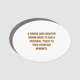 Create Your Own 3.5" x 2.5" Oval Car Magnet