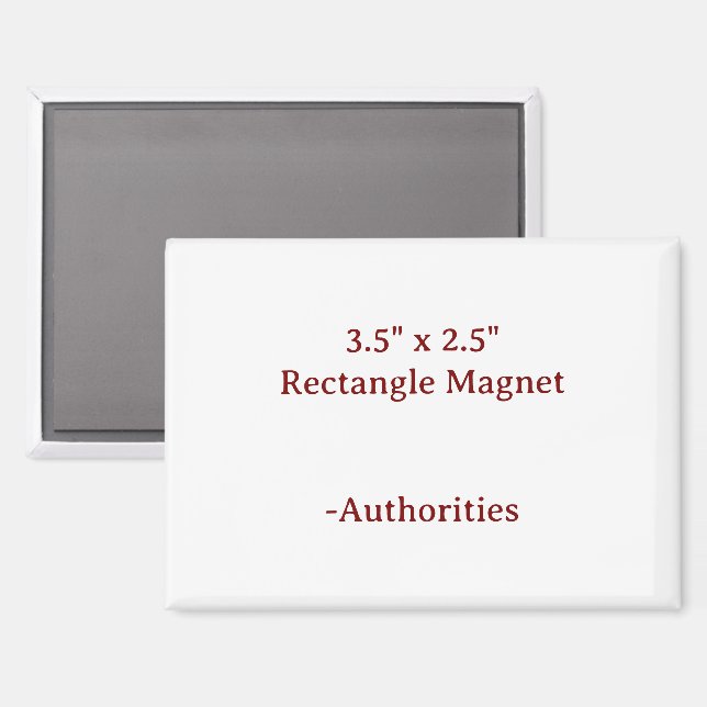 Create Your Own 3.5" x 2.5" Rectangle Magnet (Front/Back)