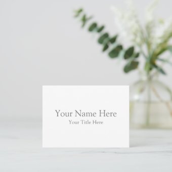 Create Your Own 3.5" x 2.5" White Business Cards | Zazzle