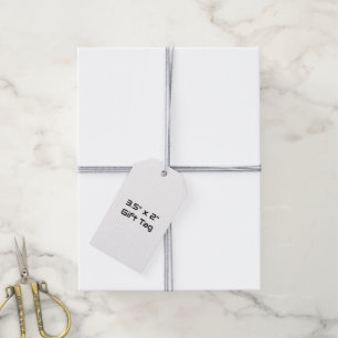Create Your Own 3.5" x 2" Gray Twine Gift Tags