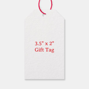 Create Your Own 3.5" x 2" Red Twine Gift Tags