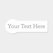 Create Your Own 3.75" x 1.25" Shaped Name Tag