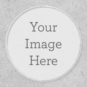 Create Your Own 3" Circle White Iron-On Patch