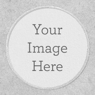 Create Your Own 3" Circle White Iron-On Patch