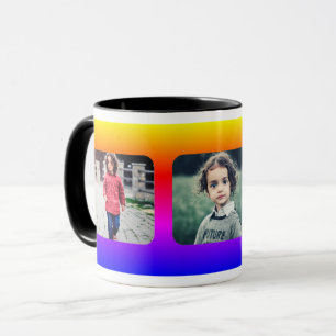 Create your own 3 family photos mug