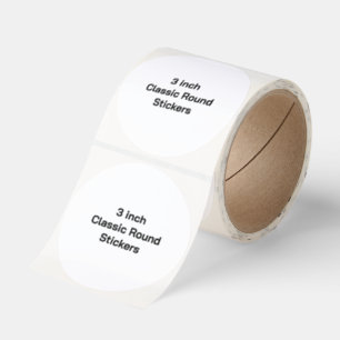 Create Your Own 3 inch Classic Round Roll of Sticker