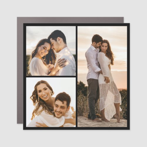 Create Your Own 3 Photo Collage Car Magnet