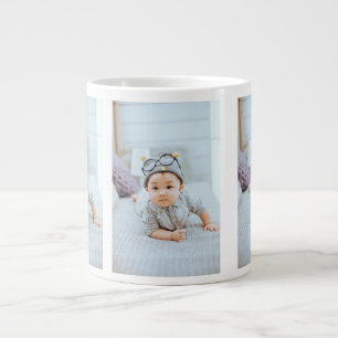 Create Your Own 3 Photo Collage Custom Giant Coffee Mug