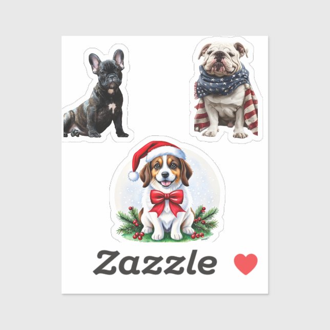 Create Your Own 3 Photo Collage Custom Sticker (Sheet)