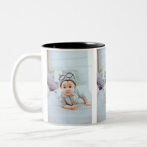 Create Your Own 3 Photo Collage Custom Two_Tone Coffee Mug
