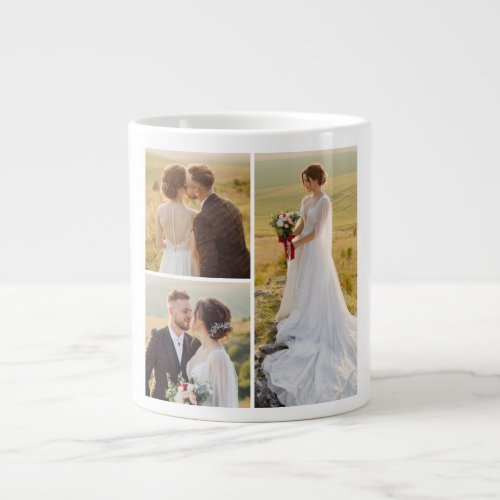 Create Your Own 3 Photo Collage Giant Coffee Mug