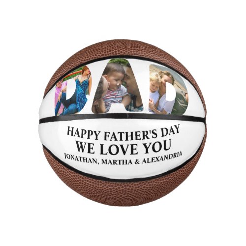 Create your own 3 photo collage Happy Fathers day Mini Basketball
