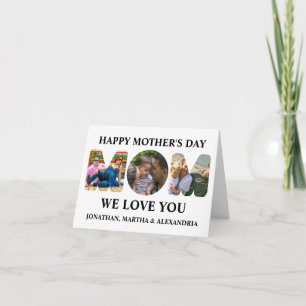 Create your own 3 photo collage Happy Mothers day Card