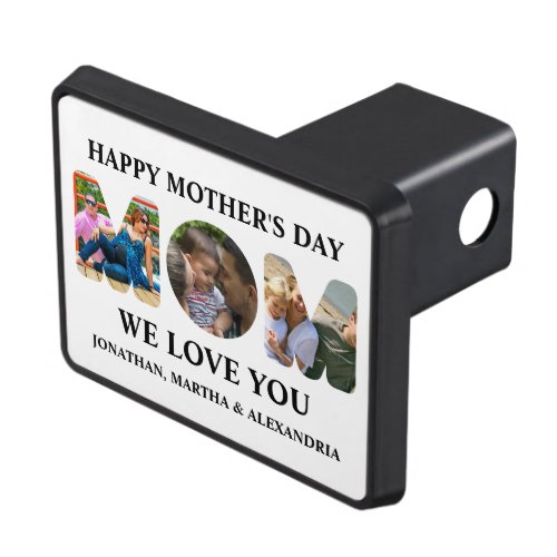 Create your own 3 photo collage Happy Mothers day Hitch Cover
