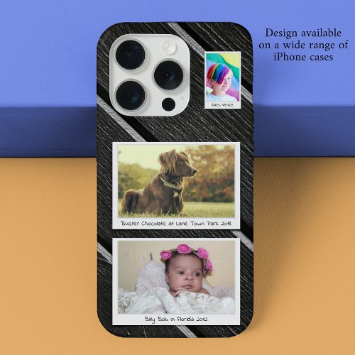 Create Your Own 3 Photo Collage iPhone 15 Pro Case