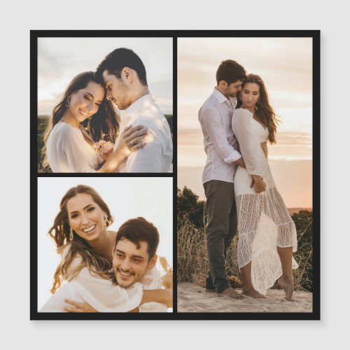 Create Your Own 3 Photo Collage Magnetic Card