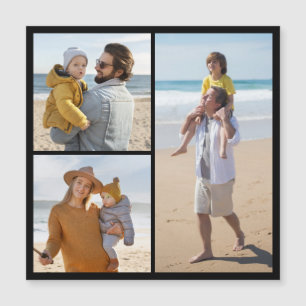 Create Your Own 3 Photo Collage Magnetic Card