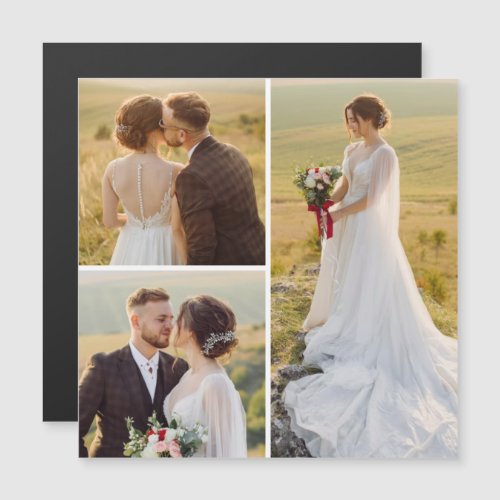 Create Your Own 3 Photo Collage Magnetic Invitation
