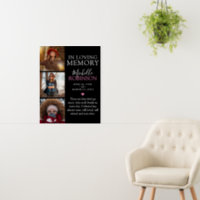 Celebration of Life Poster, Funeral Welcome Sign Display, Always in Our  Hearts 20 Photo Collage Guest Book Table Memorial Picture Gift Favor 