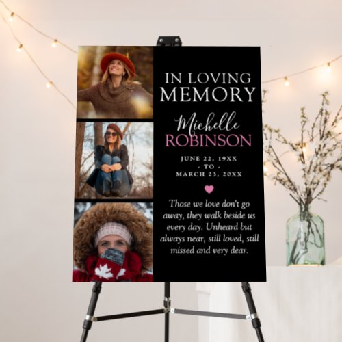 Create Your Own 3 Photo Collage Memorial Funeral Foam Board