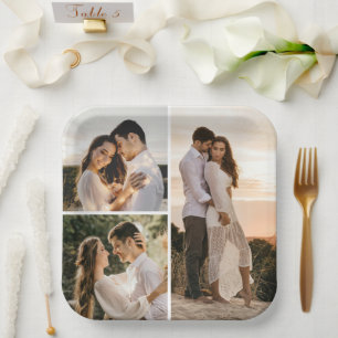 Create Your Own 3 Photo Collage Paper Plates