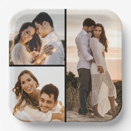 Create Your Own 3 Photo Collage Paper Plates