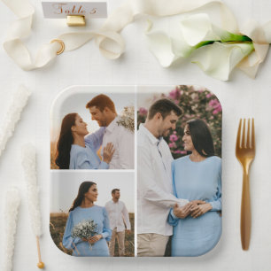 Create Your Own 3 Photo Collage Paper Plates