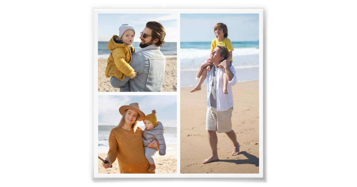 Create Your Own 3 Photo Collage Photo Enlargement | Zazzle