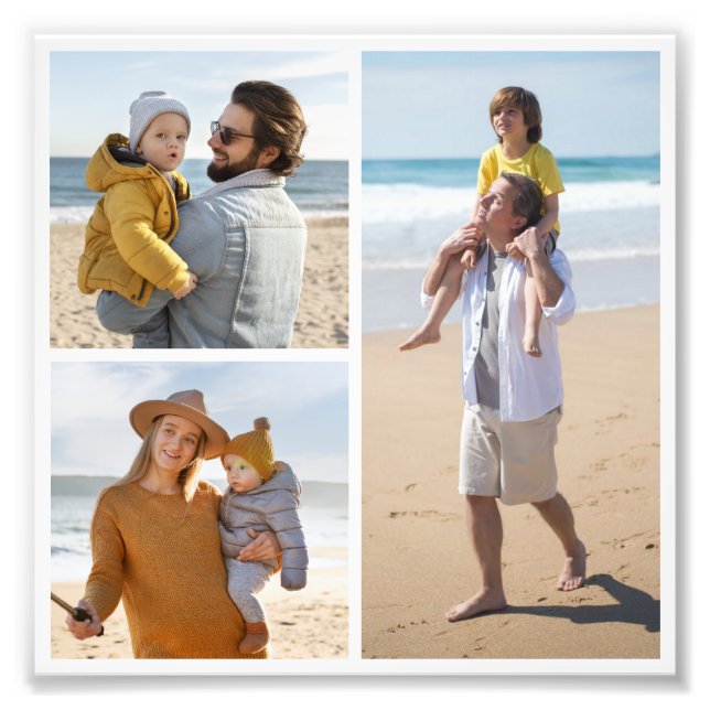 Create Your Own 3 Photo Collage Photo Enlargement (Front)