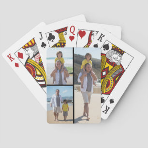 Create Your Own 3 Photo Collage Poker Cards