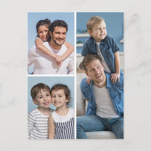 Create Your Own 3 Photo Collage Postcard