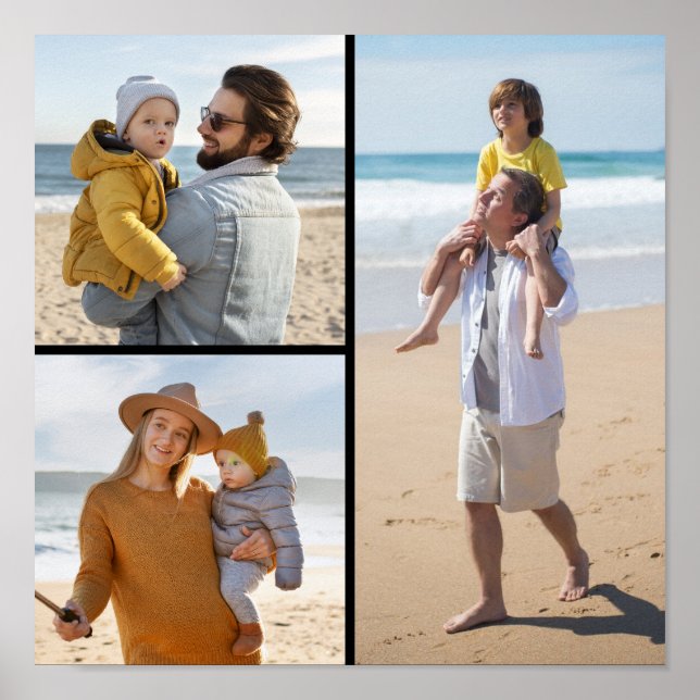 Create Your Own 3 Photo Collage Poster (Front)