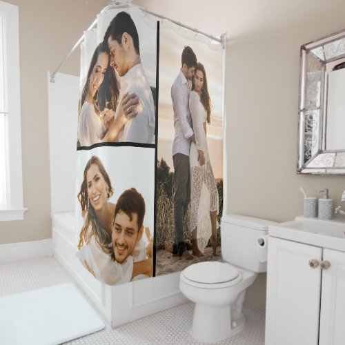 Create Your Own 3 Photo Collage Shower Curtain