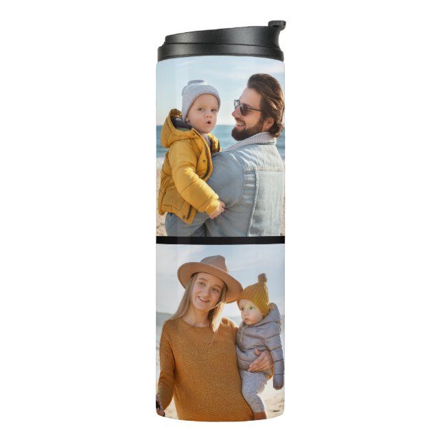 Create Your Own 3 Photo Collage Thermal Tumbler (Rotated Left)