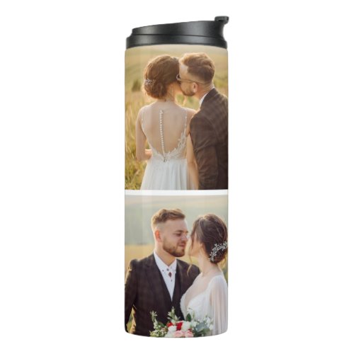 Create Your Own 3 Photo Collage Thermal Tumbler
