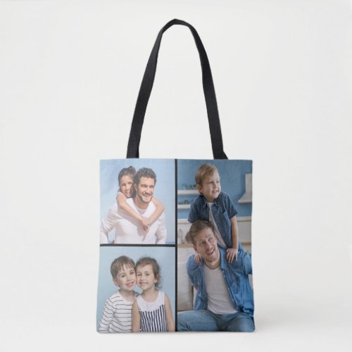 Create Your Own 3 Photo Collage Tote Bag