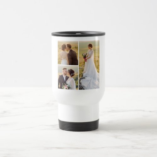 Create Your Own 3 Photo Collage Travel Mug