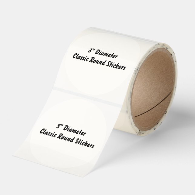 Create Your Own 3" Round Transparent Sticker Roll (Roll)